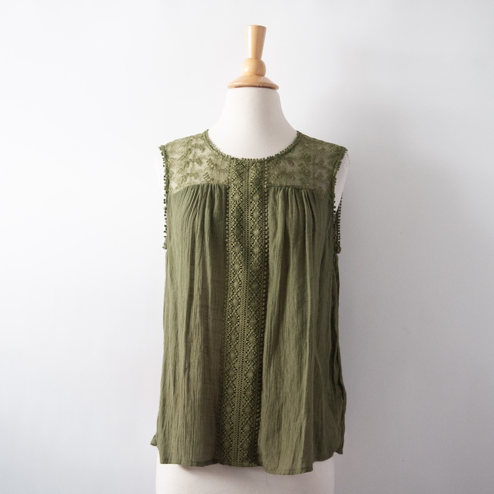 Zac & Rachel Fairy Grunge Floral Lace Tank Top